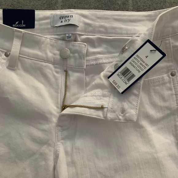 Pants, crown & ivy, size 4, color white - Picture 5 of 6